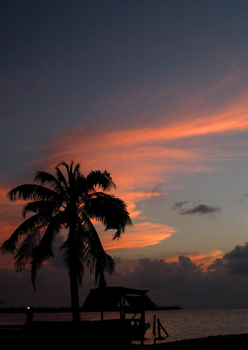 Sunset over the Caribbean